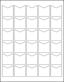 Sheet of 1.5" x 1.5"  labels