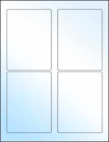 Sheet of 3.5" x 4.75" White Gloss Laser labels