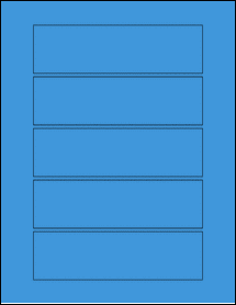 Sheet of 6.15" x 1.75" True Blue labels