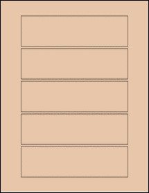 Sheet of 6.15" x 1.75" Light Tan labels