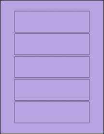 Sheet of 6.15" x 1.75" True Purple labels