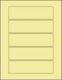 Sheet of 6.15" x 1.75" Pastel Yellow labels