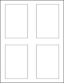 Sheet of 3" x 4.5" Weatherproof Polyester Laser labels