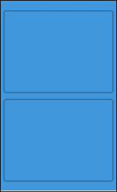 Sheet of 8" x 6" True Blue labels
