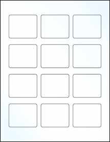 Sheet of 2.1875" x 1.8125" Clear Gloss Laser labels