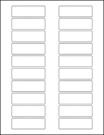 Sheet of 2.75" x 0.9" Blockout labels