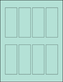 Sheet of 1.6" x 4" Pastel Green labels