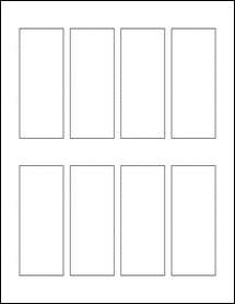 Sheet of 1.6" x 4" Weatherproof Gloss Inkjet labels