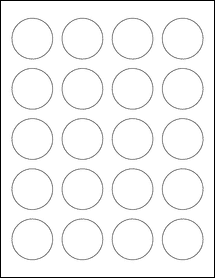 Sheet of 1.625" Circle  labels