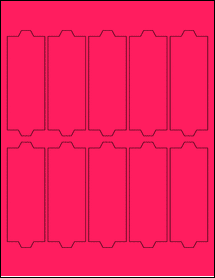 Sheet of 1.5" x 4.2" Fluorescent Pink labels