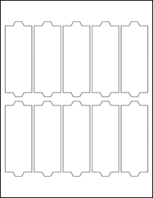 Sheet of 1.5" x 4.2" Weatherproof Polyester Laser labels