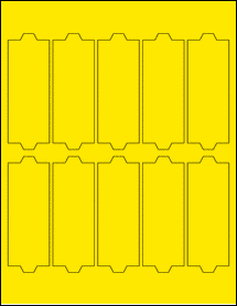 Sheet of 1.5" x 4.2" True Yellow labels