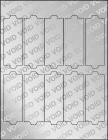 Sheet of 1.5" x 4.2" Void Silver Polyester labels