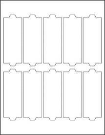 Sheet of 1.5" x 4.2" Aggressive White Matte labels