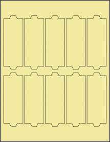 Sheet of 1.5" x 4.2" Pastel Yellow labels