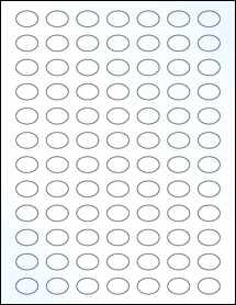 Sheet of 0.8025" x 0.5825" Clear Gloss Inkjet labels