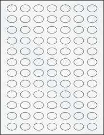 Sheet of 0.8025" x 0.5825" Clear Matte Laser labels