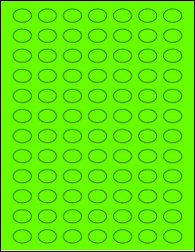 Sheet of 0.8025" x 0.5825" Fluorescent Green labels