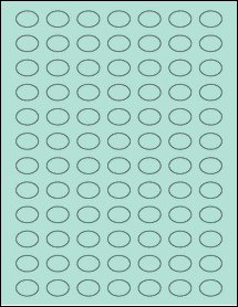 Sheet of 0.8025" x 0.5825" Pastel Green labels