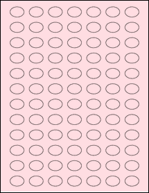 Sheet of 0.8025" x 0.5825" Pastel Pink labels