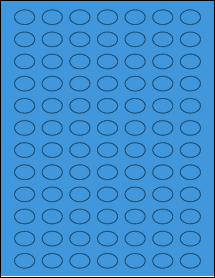 Sheet of 0.8025" x 0.5825" True Blue labels