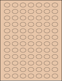 Sheet of 0.8025" x 0.5825" Light Tan labels
