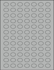 Sheet of 0.8025" x 0.5825" True Gray labels