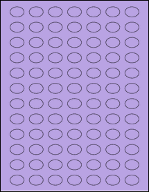 Sheet of 0.8025" x 0.5825" True Purple labels