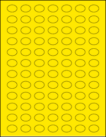 Sheet of 0.8025" x 0.5825" True Yellow labels