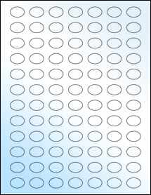 Sheet of 0.8025" x 0.5825" White Gloss Inkjet labels