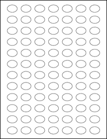 Sheet of 0.8025" x 0.5825" Aggressive White Matte labels