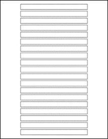 Sheet of 5.31" x 0.43" 100% Recycled White labels