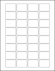 Sheet of 1.625" x 1.1875"  labels