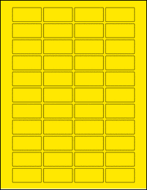 Sheet of 1.6875" x 0.8125" True Yellow labels