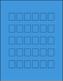 Sheet of 0.8125" x 1" True Blue labels