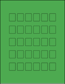 Sheet of 0.8125" x 1" True Green labels