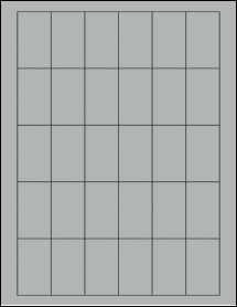 Sheet of 1.22" x 2.047" True Gray labels