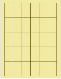 Sheet of 1.22" x 2.047" Pastel Yellow labels