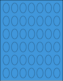 Sheet of 0.8591" x 1.35" True Blue labels