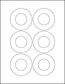 Sheet of 2.875" Circle Aggressive White Matte labels