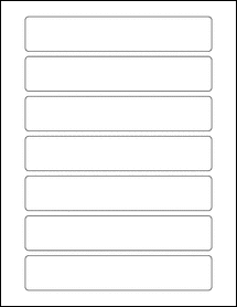 Sheet of 6.75" x 1.25" Blockout labels