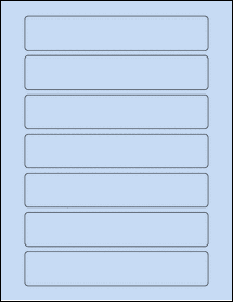 Sheet of 6.75" x 1.25" Pastel Blue labels