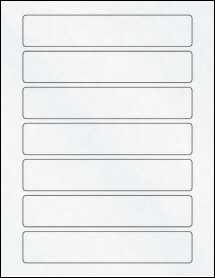 Sheet of 6.75" x 1.25" Clear Matte Inkjet labels