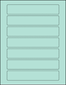 Sheet of 6.75" x 1.25" Pastel Green labels