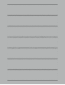 Sheet of 6.75" x 1.25" True Gray labels