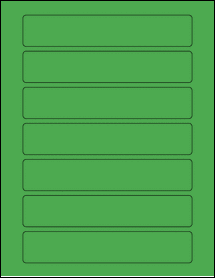 Sheet of 6.75" x 1.25" True Green labels