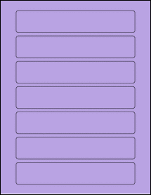 Sheet of 6.75" x 1.25" True Purple labels