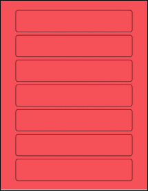 Sheet of 6.75" x 1.25" True Red labels