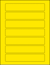 Sheet of 6.75" x 1.25" True Yellow labels