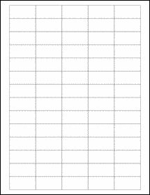 Sheet of 1.5" x 0.75"  labels